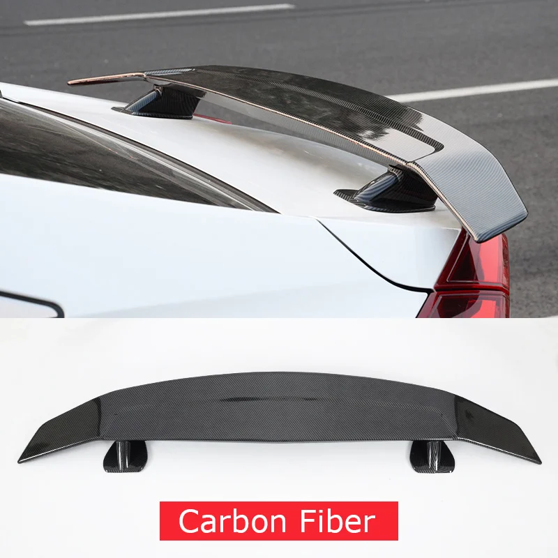 carbon fiber AITWATT Подходит для Honda Civic спойлер из углеродного волокна ABS пластик черный цвет задний спойлер задний багажник губы крыло автомобиля Стайлинг - Цвет: carbon fiber