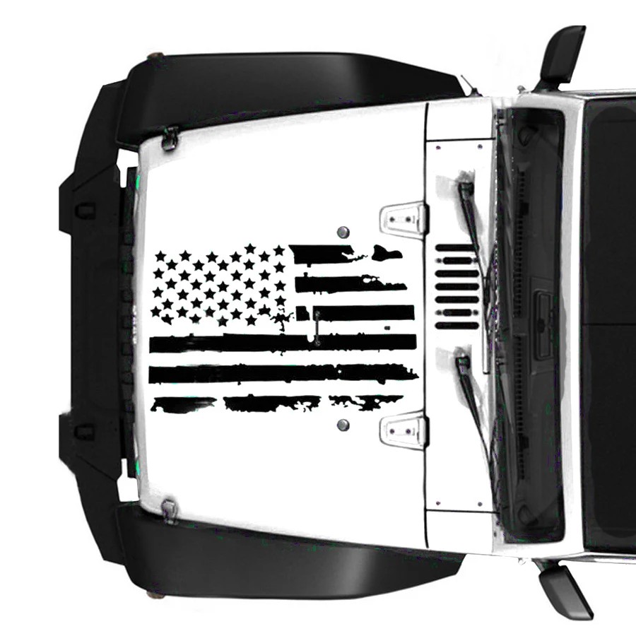 

51x90cm Universal USA Flag pattern Sticker Hood Car Truck Window Vinyl Sticker For Jeep Wrangler