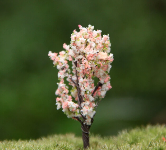 3 шт./искусственное розовое модельное дерево/миниатюры/милые растения/Сказочный