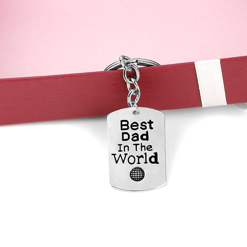Мужской подарок на день отца лучший для папы в мире брелок с изображением собаки