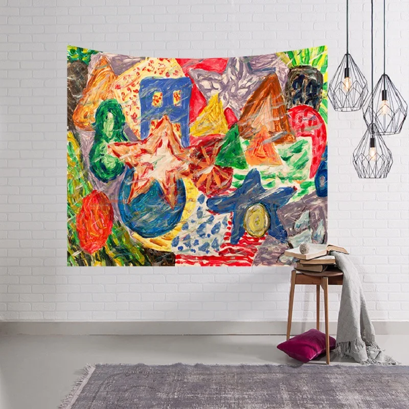 Graffiti Abstract Colorful Tapestry Background wall mandala Wall Hanging Tenture Murale Mandala Blanket toalla mandalas | Дом и сад