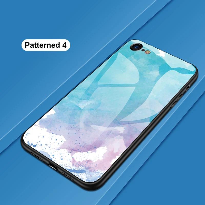 Pattern 04 Закаленное Стекло чехол для телефона для samsung Galaxy Note 10 плюс 8 9 Samsung Galaxy A40 A50 A70 Samsung Galaxy S7 край Edge S8 S9 S10 плюс Samsung Galaxy A6 A8 плюс Plus Samsung Galaxy A7 A9 чехол Coque - Цвет: Pattern 04