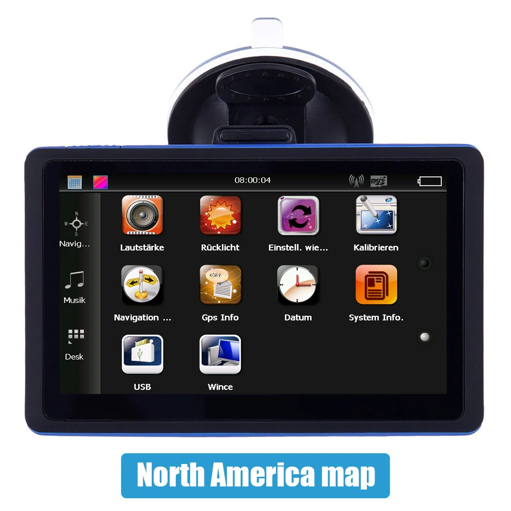 Vehemo 5 дюймов 8 Гб ПЗУ gps навигация автомобильный навигатор gps Поворот за поворотом прочная система оповещения водителя универсальный разговорный