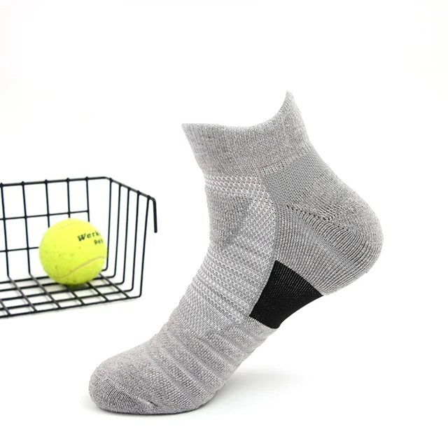 3 pairs short gray Мужские спортивные носки, баскетбольные, для бега, спортивные носки, летние, для пеших прогулок, для тенниса, лыжного спорта, мужские, женские, для велосипеда, для езды на велосипеде, 3 пар/лот - Цвет: 3 pairs short gray