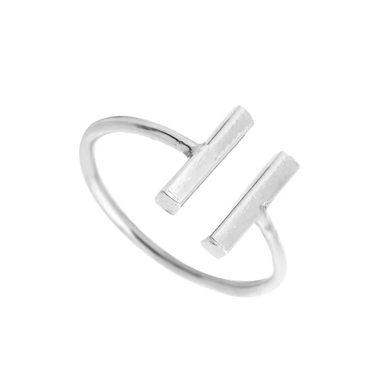 yiustar 2016 New Arrival Rings Unique Double Bar Adjustable Gift for Women R115|adjustable ring|ring adjustablering double |