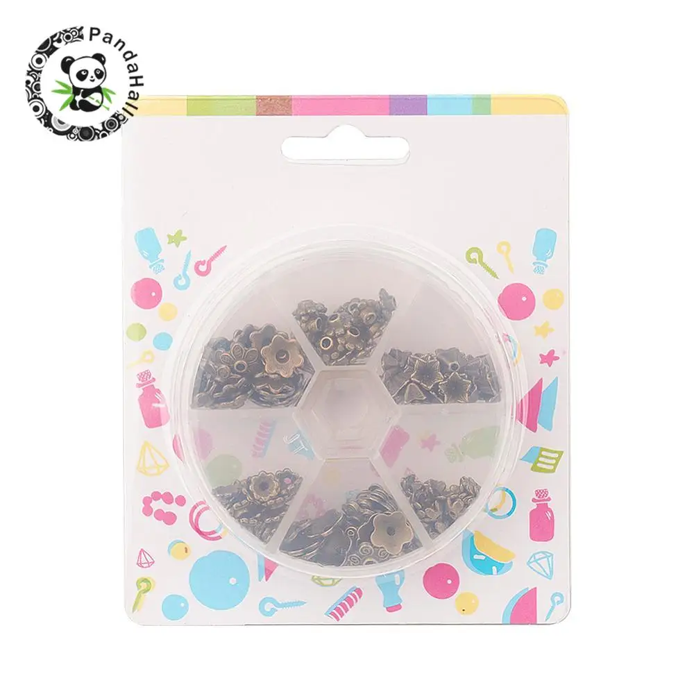 Античные бронзовые колпачки для бусин из сплава в тибетском стиле с