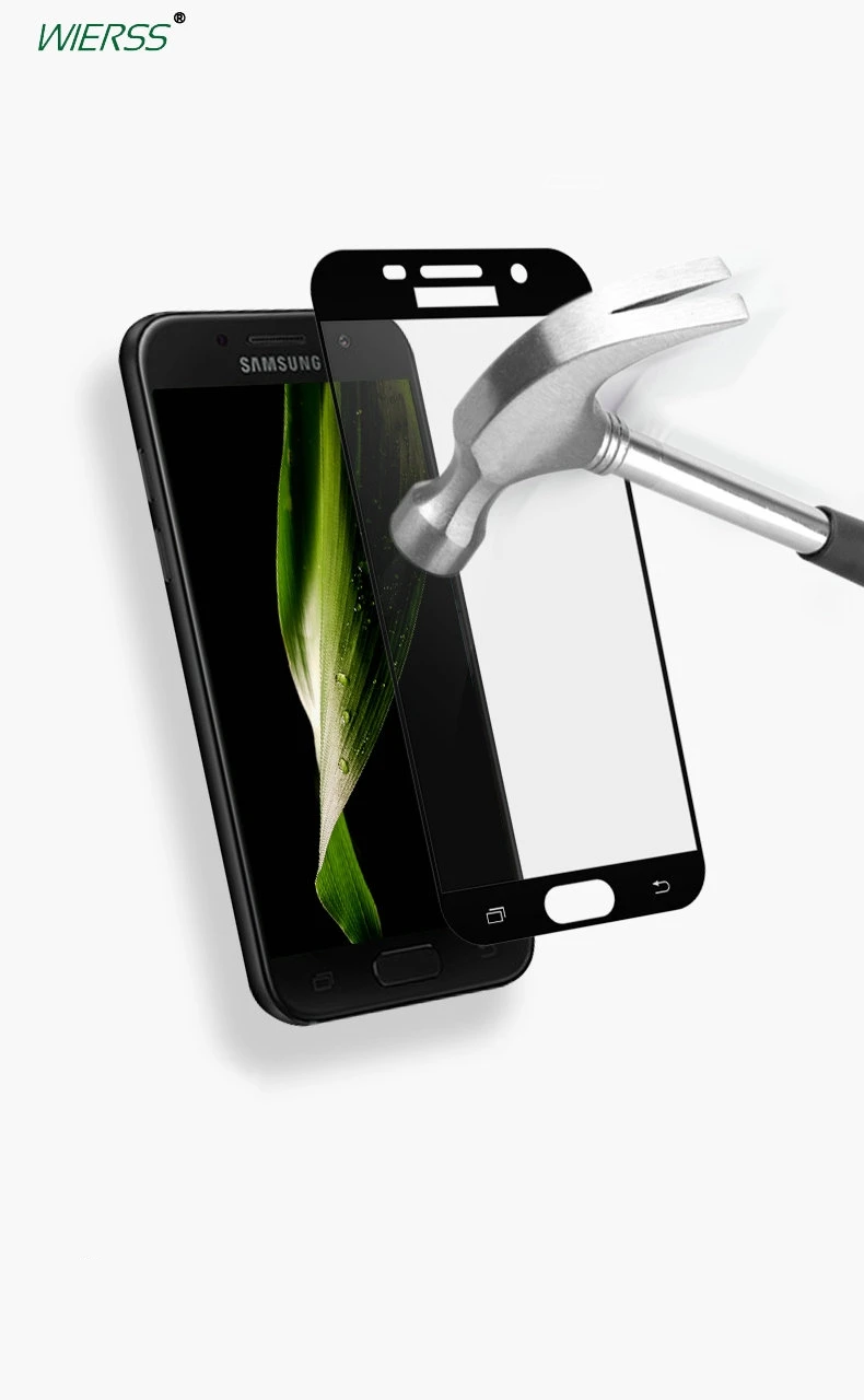 Защитное стекло для Samsung Galaxy A7 A5 A3 2017 Duos A320F A520F A720F 9H 2.5D полное покрытие закаленное |
