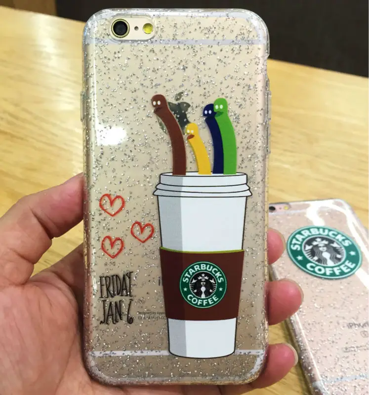 10 шт./лот Марка Дизайн Кроссовера Shine Silver Glitter Ясно Мягкий Тощий Чехол Для iphone 6/6 s 6