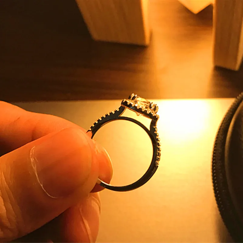 Классическое микро-кольцо с фианитом 8 мм женские роскошные брендовые