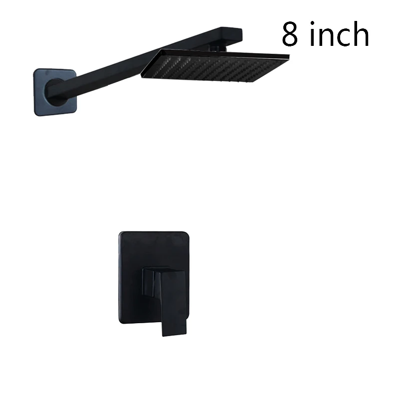 8 Inch Yanksmart, для ванной комнаты Роскошный Черный смеситель для душа с душевой черный душевой набор смесители для ванной и душа наборы кранов для ванной - Цвет: 8 Inch