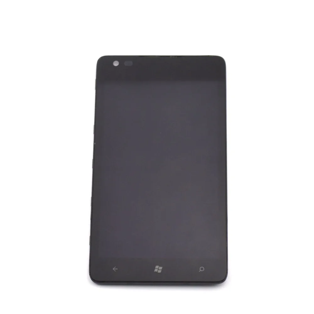 Для Nokia Lumia 900 ЖК дисплей сенсорный экран дигитайзер + рамка Полная сборка Черный
