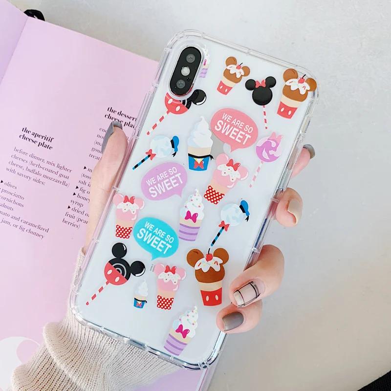 Для iphone XS max милый Единорог Минни подушка безопасности телефонные чехлы для 8 plus 7 6