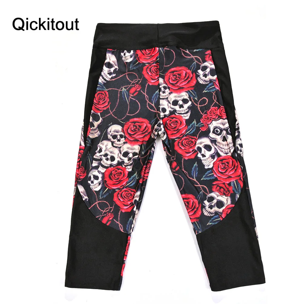 Модные сексуальные женские брюки с 7 точками леггинсы черные большие красные