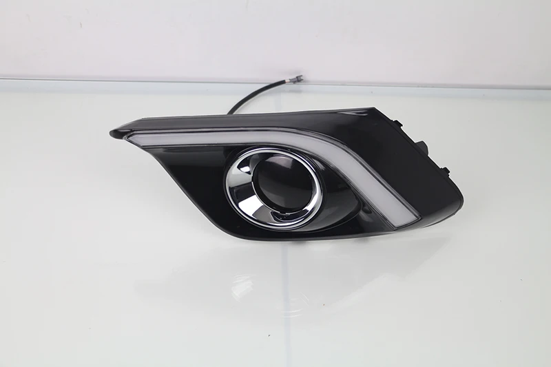 Автомобильная проблесковая 1 пара дневные ходовые огни для Mazda 3 Mazda3 Axela 2013 Габаритные огни колпак противотуманных фар фары 12 V дневной свет