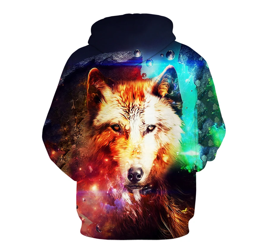 2017 года новые тенденции моды Для мужчин/женщин Толстовки спортивный костюм волк