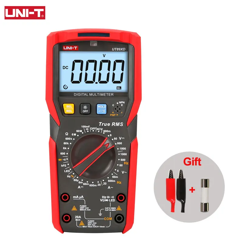 

UNI-T UT89XD UT89X True RMS Multimeter Digital Professional Electrical Tester NCV Diode Temperature Triode Capacitance Meter