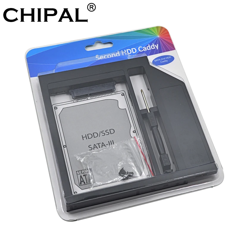 CHIPAL рознипосылка 2nd HDD Caddy 12 7 мм SATA 3 0 для 2 5 дюйма 5/9 5/9/7 чехол SSD корпус