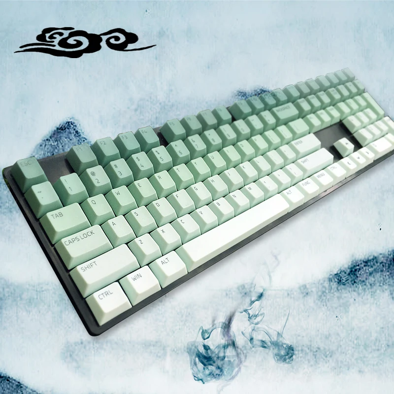 Натуральный keycap pbt красящая лента для возгонки механическая клавиатура колпачка.