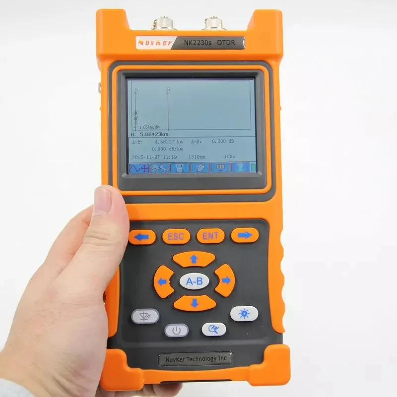 OTDR 1310/1550nm 30/28dB, интегрированный VFL Сенсорный экран оптический измеритель коэффициента отражения методом временных интервалов VFL