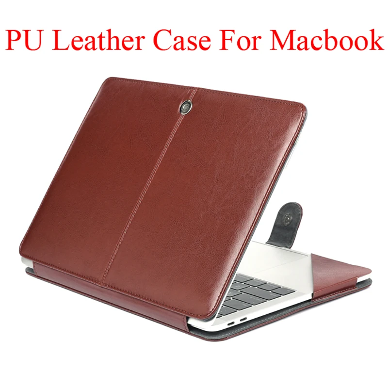 Чехол из искусственной кожи для Macbook Air 11 6 12 13 Pro 3 Touch Bar 15 Touchbar 4 защитный