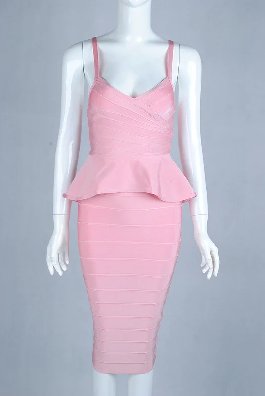 Платье женское без рукавов сексуальное 2 шт. Бандажное облегающее черное белое