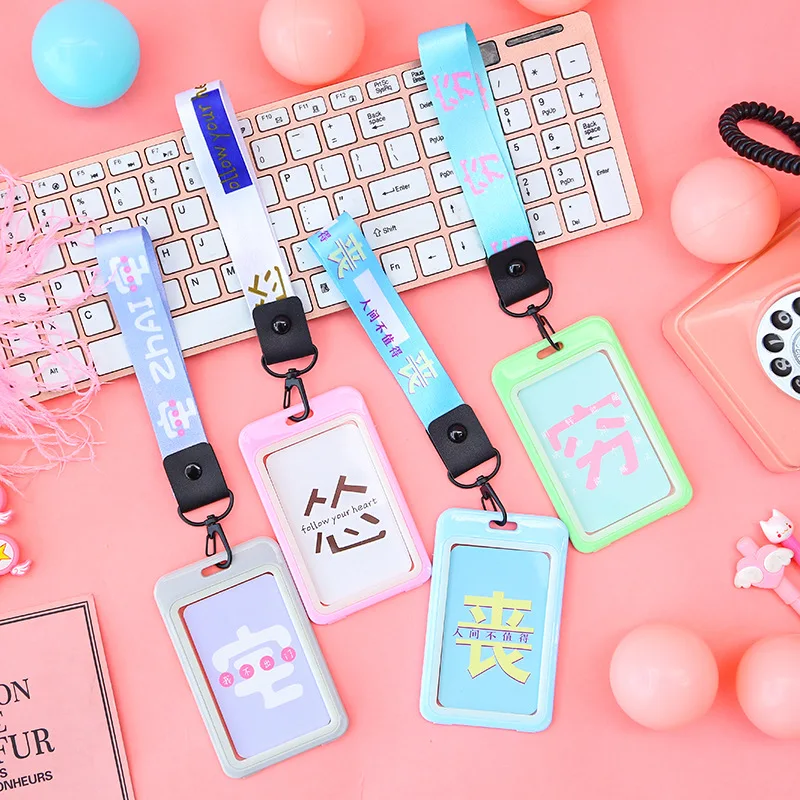 Мягкий держатель для карт из ПВХ с рисунком женщин девушек студентов автобусов