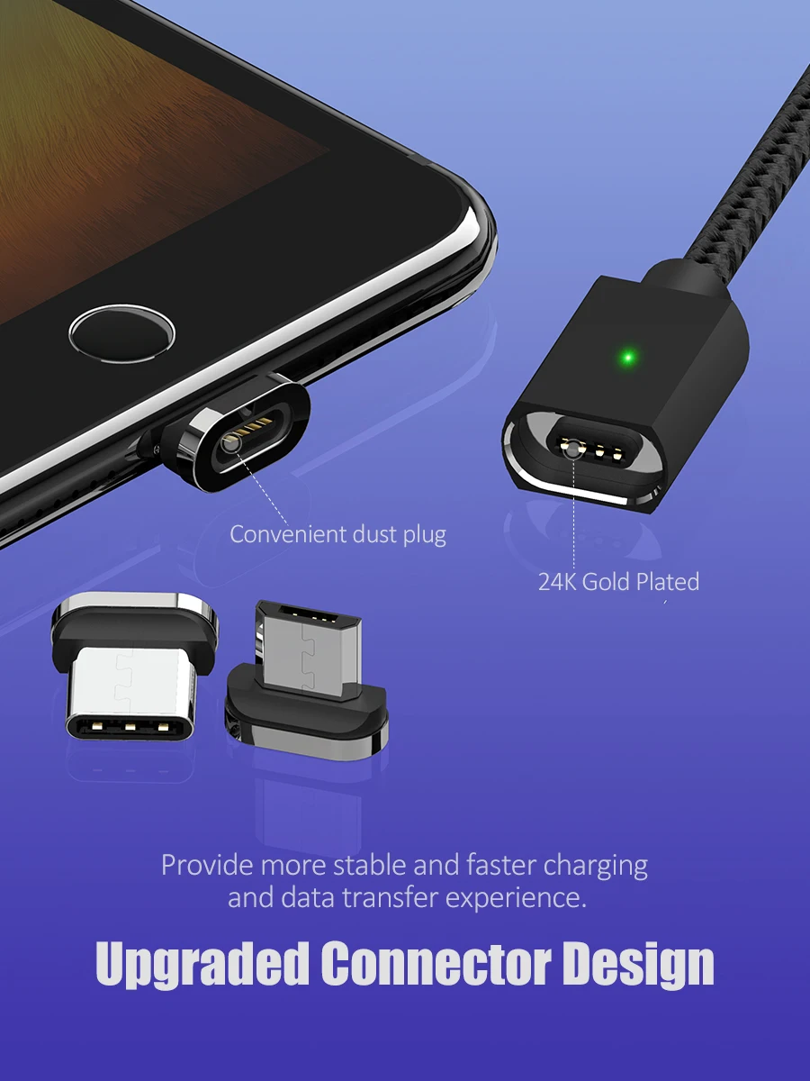 MANTIS Micro USB Магнитный кабель usb type C кабель для зарядки мобильных телефонов type-C USB-C кабель для iPhone huawei samsung Xiaomi 3A