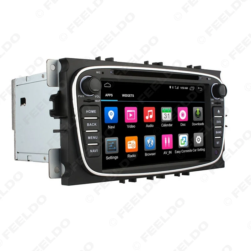 FEELDO 7 &quotчерная панель Android 6 0 DDR3 2G/16G/4G LTE четырехъядерный автомобильный DVD GPS радио