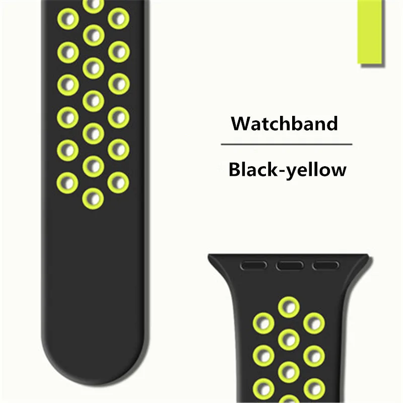 black-yellow NO-BORDERS, 42 мм, S226, умный браслет, кремнеземный ремешок, ремешок, цветной, S226, умные часы, аксессуары, ремешок для мужчин, wo, сменный ремешок - Цвет: black-yellow