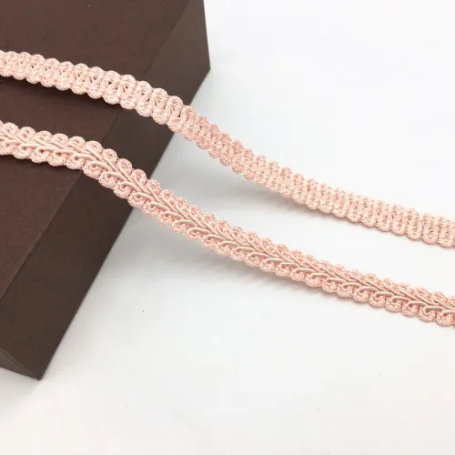 1 light pink 5 ярдов ширина 1,1 см хлопок кружевная отделка плетеная для костюма высокое качество коса многоножка швейная кружевная лента для свадебных аксессуаров - Цвет: 1 light pink