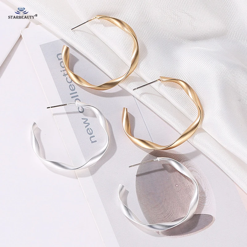 Starbeauty 2 шт./лот креативные витые большие серьги кольца для женщин женские золотые