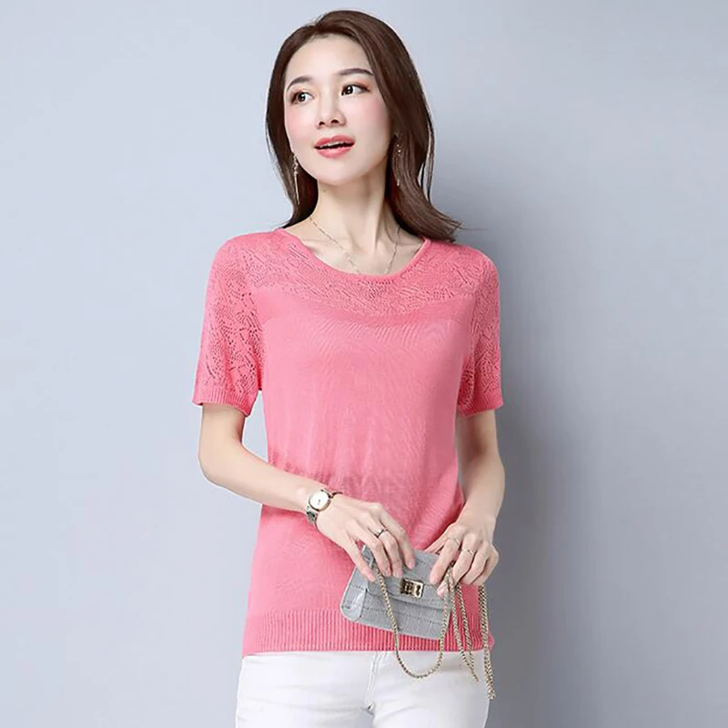 Женская трикотажная футболка летняя красная | одежда