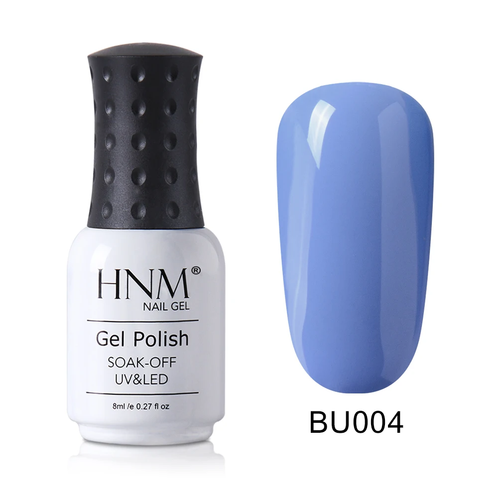 004 HNM 8 мл синий цвет гель лак Vernis Полупостоянный УФ-гель для ногтей замачиваемый Гель-лак для нейл-арта Блеск лак для ногтей GelLak - Цвет: 004