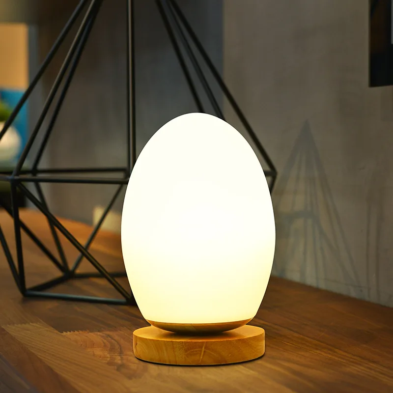 Настольная лампа в форме яйца светодиодный ночсветильник с теплым