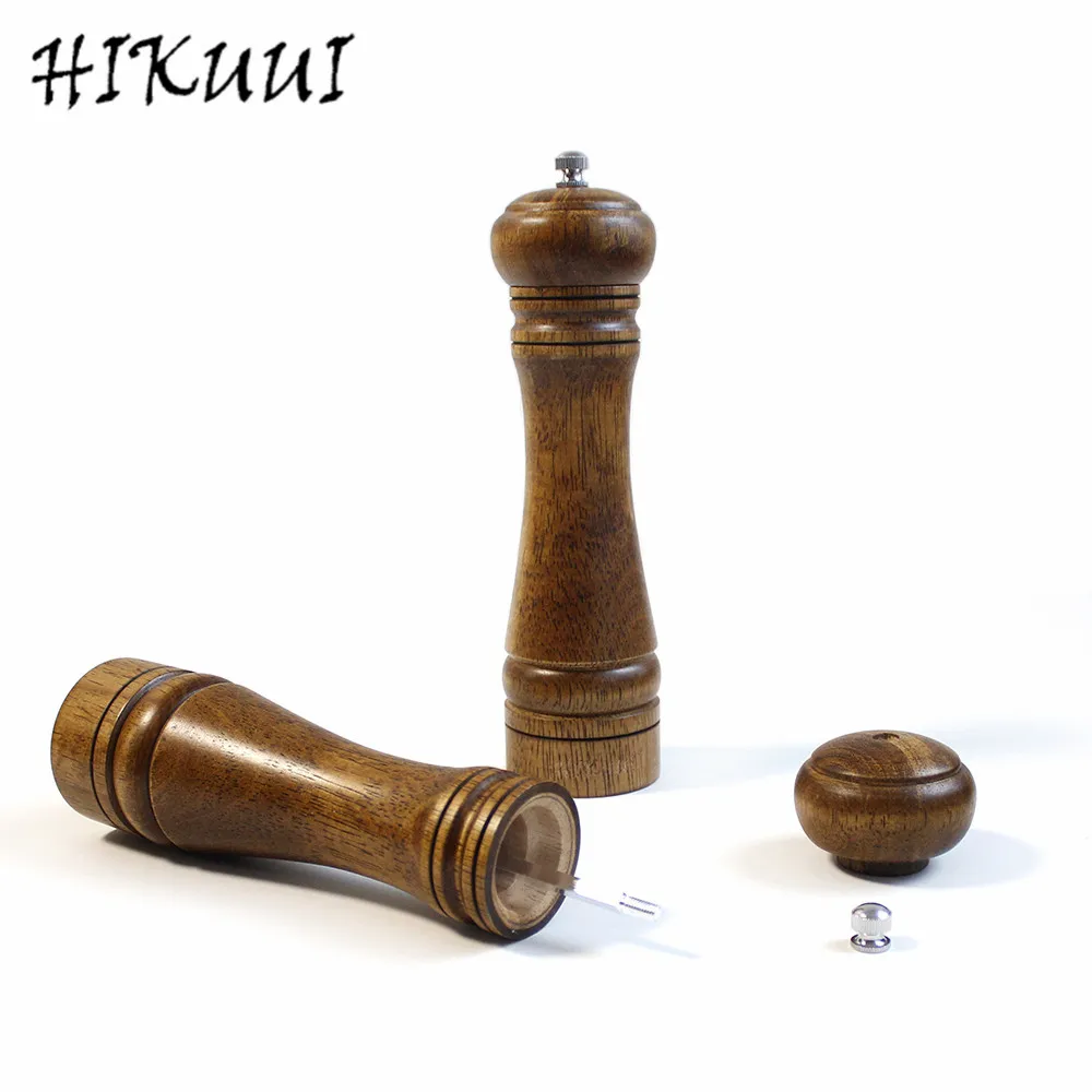 Useful KItchen Tools Mill Grinder 8 inch 1 Piece Classic Oak Wooden Salt And Pepper Seasoning Mills Ceramic Grinding Core | Дом и сад