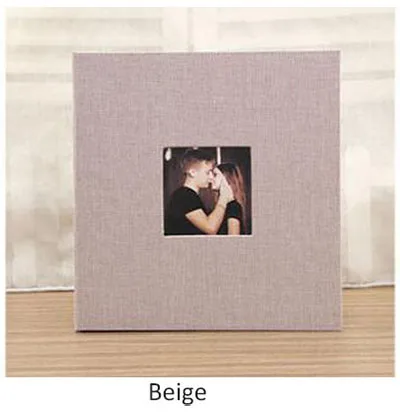 Beige 16-дюймовый шпилька 20 страниц самоклеющиеся Фото Альбом DIY рустикальная свадьба фото Скрап альбомы памяти альбом по индивидуальному заказу памяти фотоальбом - Цвет: Beige