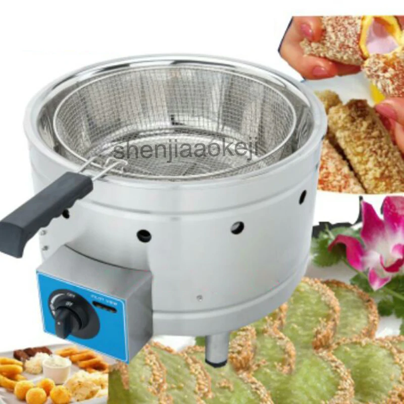 

GF-15L Commercial deep fryer 15L Stainless Steel single basket fried whole chicken fritters french fries Gas fryer 1PC