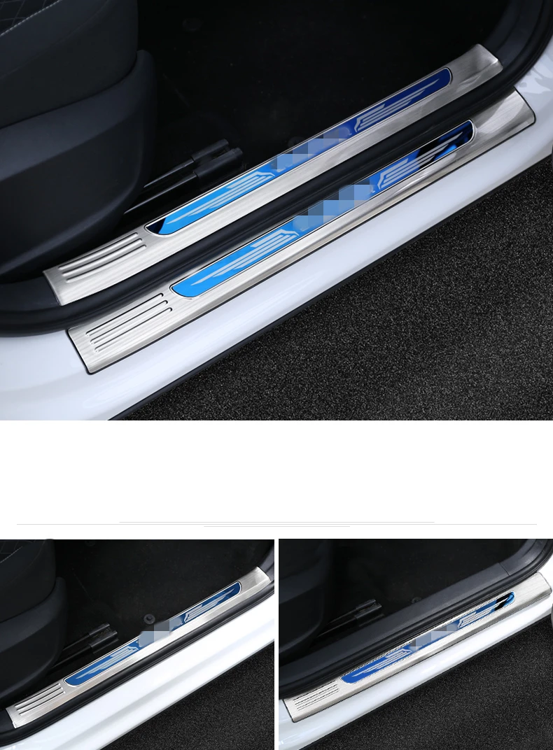 For SKODA KAROQ stainless steel welcome pedal refires door sill strip parts Interior decoration Auto Accessories