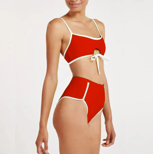 Two Piece Sexy Bandage Swimsuit Swimwear Summer Bathing Bikini Monokini Suit High Waist Beach Holiday Bottoms Triangle 2019 | Женская