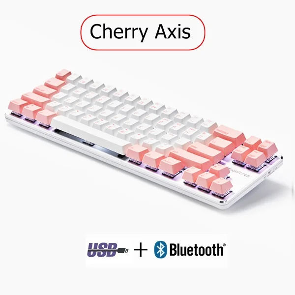 Белый Magicforce Smart 2 Bluetooth 4,0 Беспроводная/USB Проводная Двухрежимная 68 клавишная механическая клавиатура PBT Keycap подключение нескольких устройств - Цвет: Белый