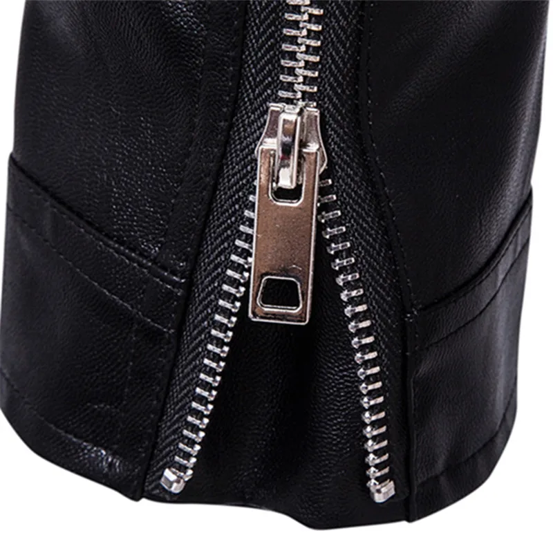 Motorcycle Leather Jacket Classic Design Multi-zippers Men's Locomotive Jackets Bomber Coat Windbreaker EUR SIZE |