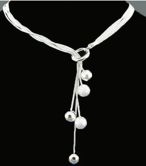 Ожерелье и подвески из серебряных бусин модный бренд дизайн 925 ювелирные изделия