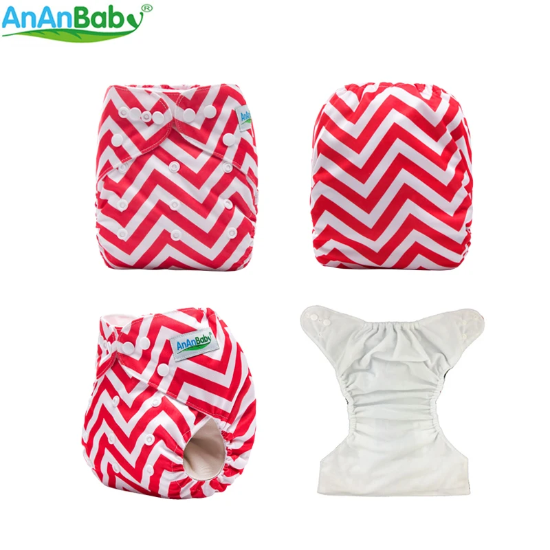 AnAnBaby новые принты многоразовые карманные подгузники, моющиеся детские подгузники с карманами, эко Ткань подгузник для 3-13 кг W серии