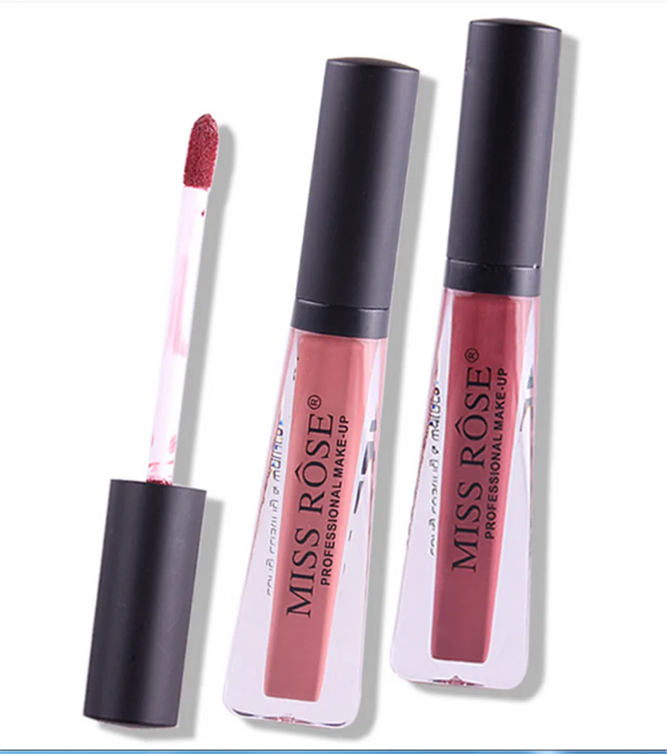 2018 MISS ROSE бренд 36 матовый цвет губ прозрачная трубка антипригарная чашка