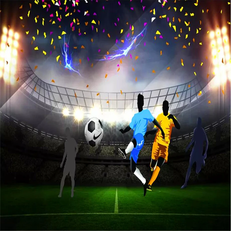 High-definition giant football field 3D backdrop wall | Обустройство дома