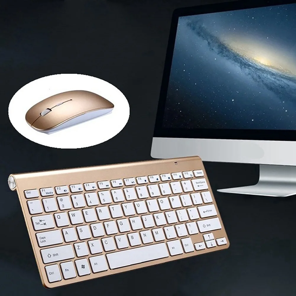 78 Keys Thin USB Quiet Laptops Android Keyboard Windows X Architecture Desktops With Mouse Wireless Ultra Slim | Компьютеры и офис