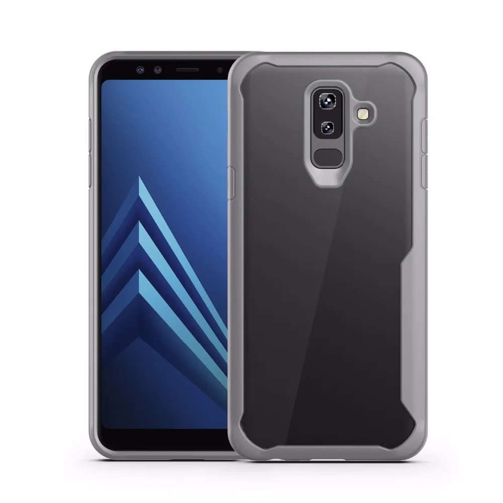 Для Samsung Galaxy A6 2018 + plus чехол для телефона прозрачный акриловый PC задний мягкий TPU