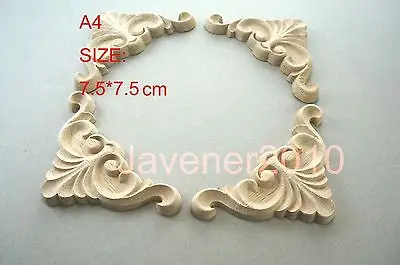 Искусственная деревянная резная угловая аппликация Неокрашенная рамка дверная