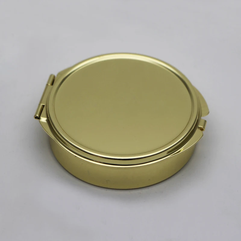 Золото компактное зеркало с 3 отделения внутри порошок сумки | Красота и здоровье