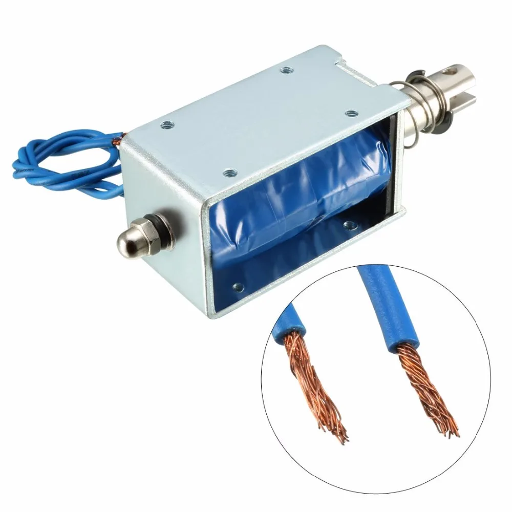 JF-1253B DC 12V 24V 450mA 9,6 W 42N 10 мм тестовая Тип прямолинейного движения с хорошим качеством, электромагнит